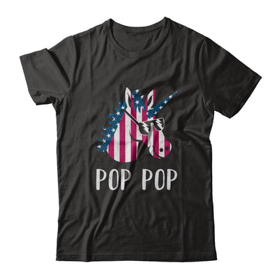 Patriotic Pop Pop Unicorn Americorn 4Th Of July-T-Shirt & Hoodie-Classic T-Shirt-Black