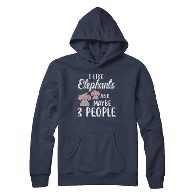 I Like Elephants And Maybe 3 People-T-Shirt & Hoodie-Pullover Hoodie-Navy