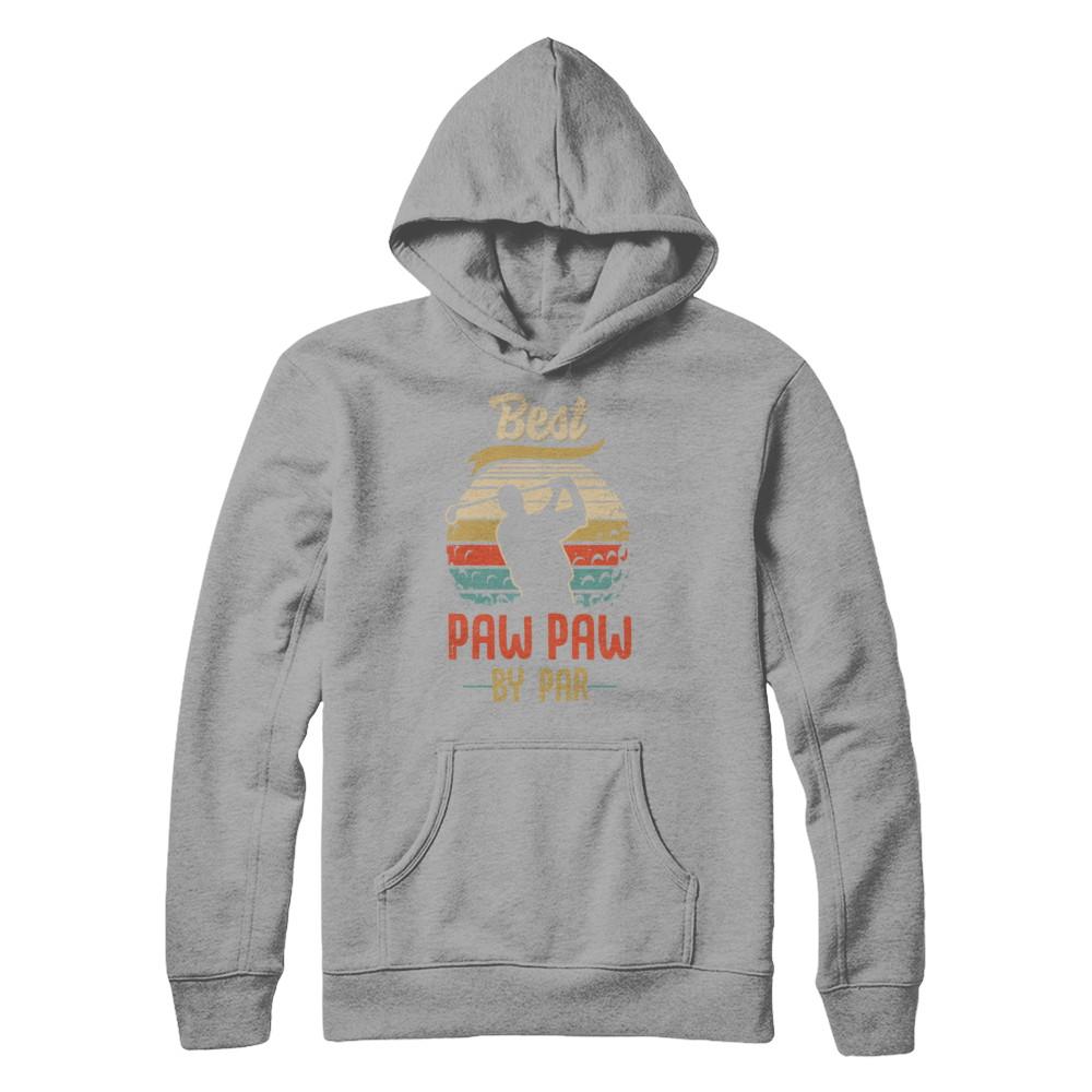 Vintage Best Paw Paw By Par Fathers Day Funny Golf Gift-T-Shirt & Hoodie-Pullover Hoodie-Light Steel