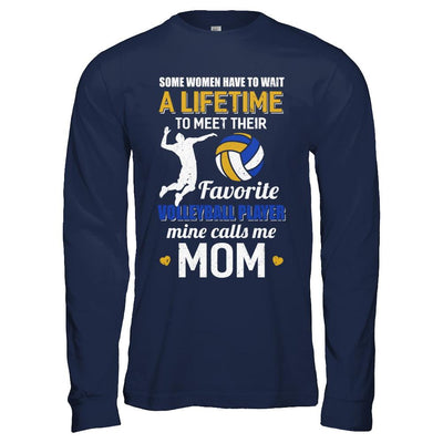 Funny My Favorite Volleyball Player Calls Me Mom-T-Shirt & Hoodie-