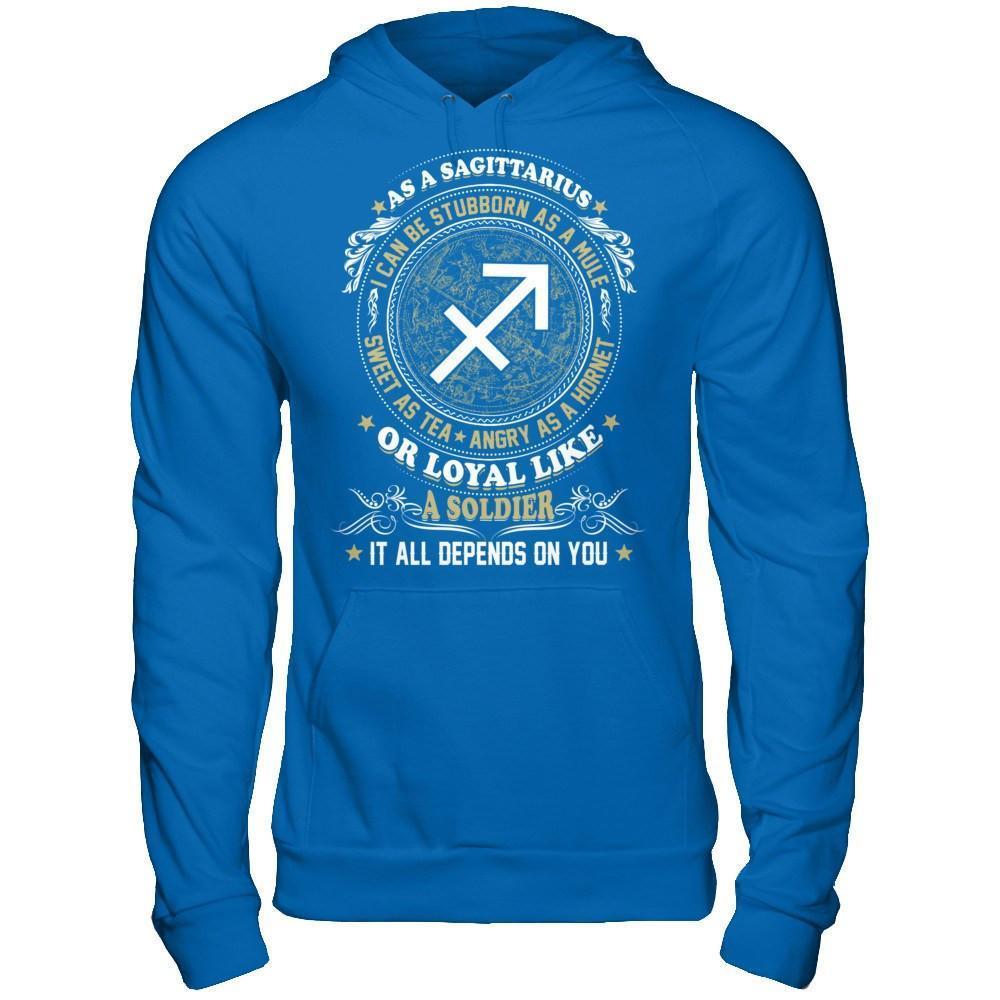 As A Sagittarius I Can Be Stubborn As A Mule-T-Shirt & Hoodie-Pullover Hoodie-Royal