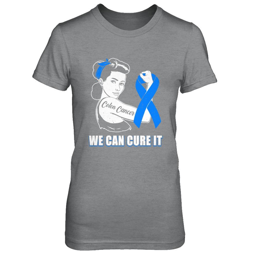 Colon Cancer Awareness Survivor We Can Cure It-T-Shirt & Hoodie-Women's T-Shirt-Sport Grey