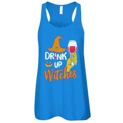 Drink Up Witches Funny Halloween Wine Lover-T-Shirt & Tank Top-Women's Flowy Racerback Tank-True Royal