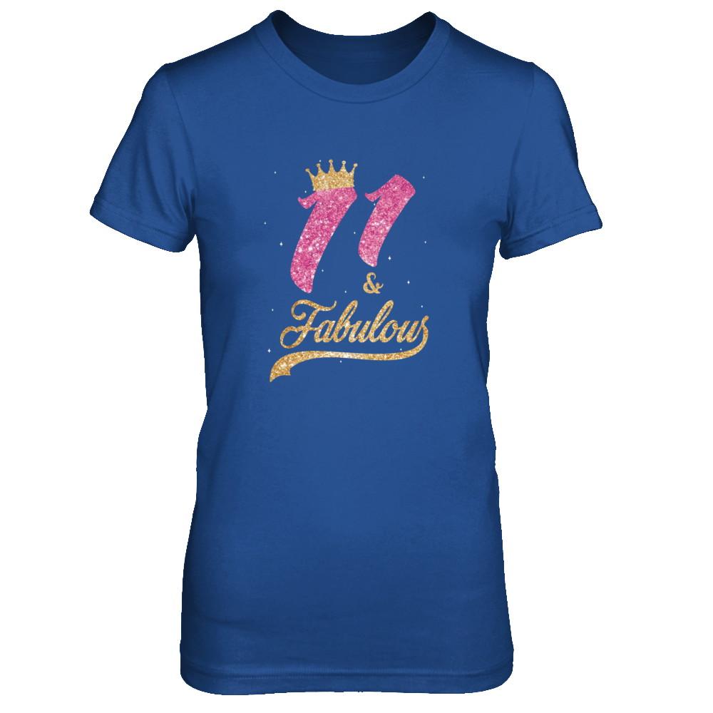 11Th And Fabulous Eleven Birthday-T-Shirt & Tank Top-Women's T-Shirt-Royal