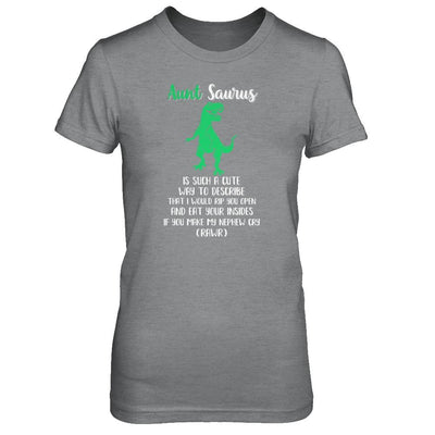 Aunt Saurus Is Such A Cute Way To Describe Aunt Nephew-T-Shirt & Tank Top-Women's T-Shirt-Sport Grey