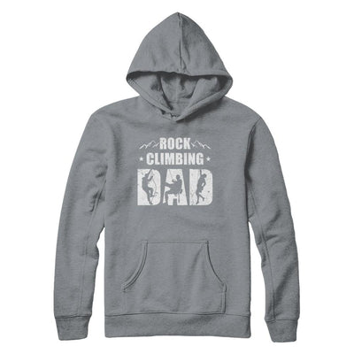 Rock Climbing Dad Distressed Mountain Climber Fathers Day-T-Shirt & Hoodie-Pullover Hoodie-Light Steel
