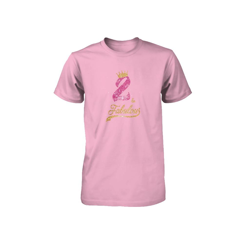 2Th And Fabulous Two Birthday Youth-Youth Shirt-Toddler T-Shirt-Pink