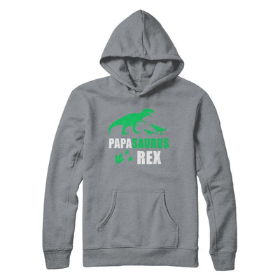 Grandpasaurus Papa Saurus Dinosaur T-Rex-T-Shirt & Hoodie-Pullover Hoodie-Light Steel