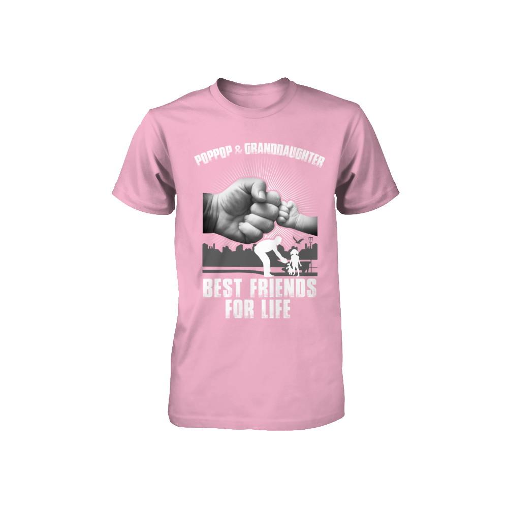 Poppop And Granddaughter Best Friends For Life Youth-Youth Shirt-Toddler T-Shirt-Pink