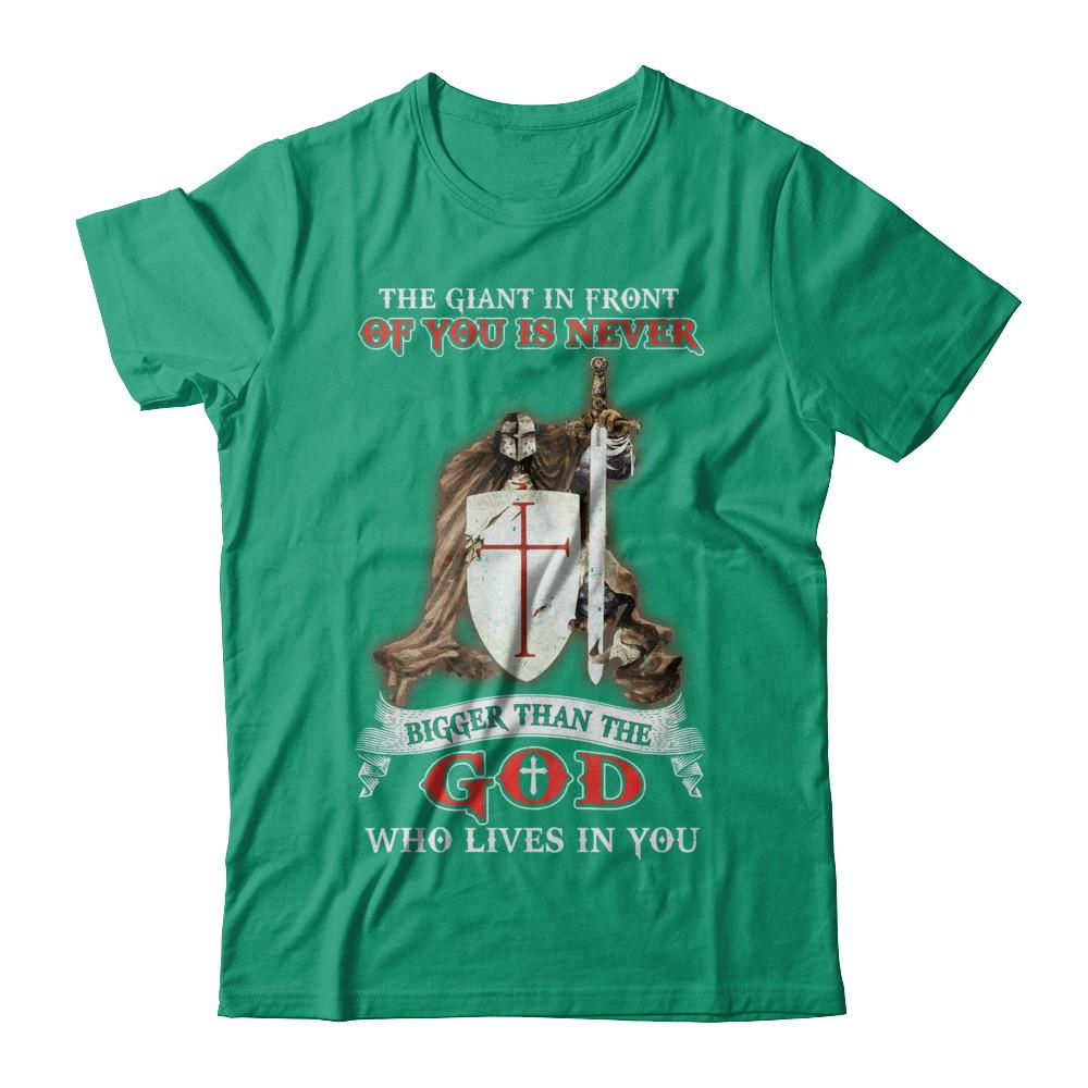 Knight Templar The Giant In Front Never Bigger Than The God-T-Shirt & Hoodie-Classic T-Shirt-Kelly Green