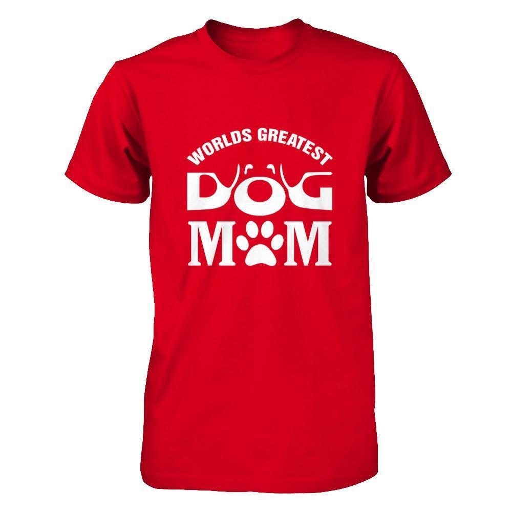 Worlds Greatest Dog Mom-T-Shirt & Hoodie-Premium T-Shirt-Red