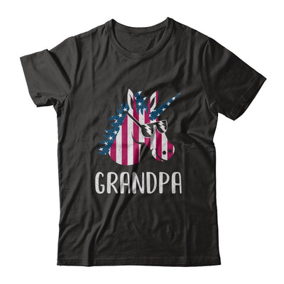 Patriotic Grandpa Unicorn Americorn 4Th Of July-T-Shirt & Hoodie-Classic T-Shirt-Black