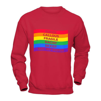 Super Callous Fragile Racist Sexist Not My Potus-T-Shirt & Hoodie-Crewneck Sweatshirt-Red
