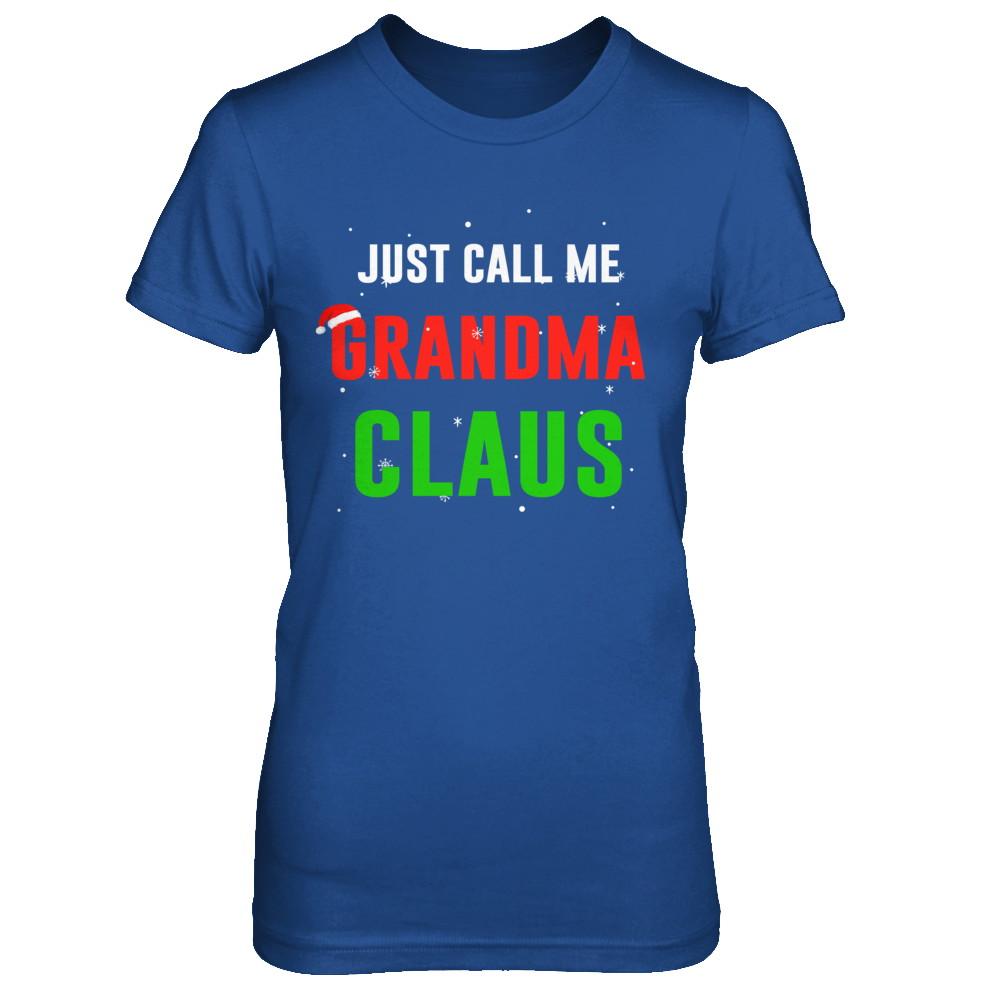 Santa Grandma Claus Matching Family Christmas Pajamas-T-Shirt & Sweatshirt-Women's T-Shirt-Royal