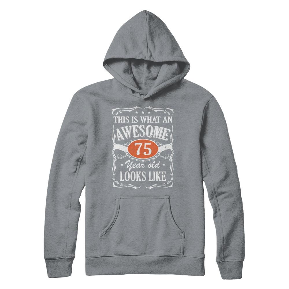Vintage This Is What An Awesome 75 Year Old 1946 Birthday-T-Shirt & Hoodie-Pullover Hoodie-Light Steel