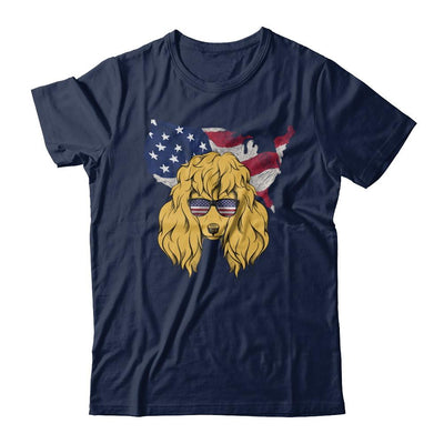 Funny Patriot Poodle Dog 4Th Of July American Flag-T-Shirt & Hoodie-Classic T-Shirt-Navy