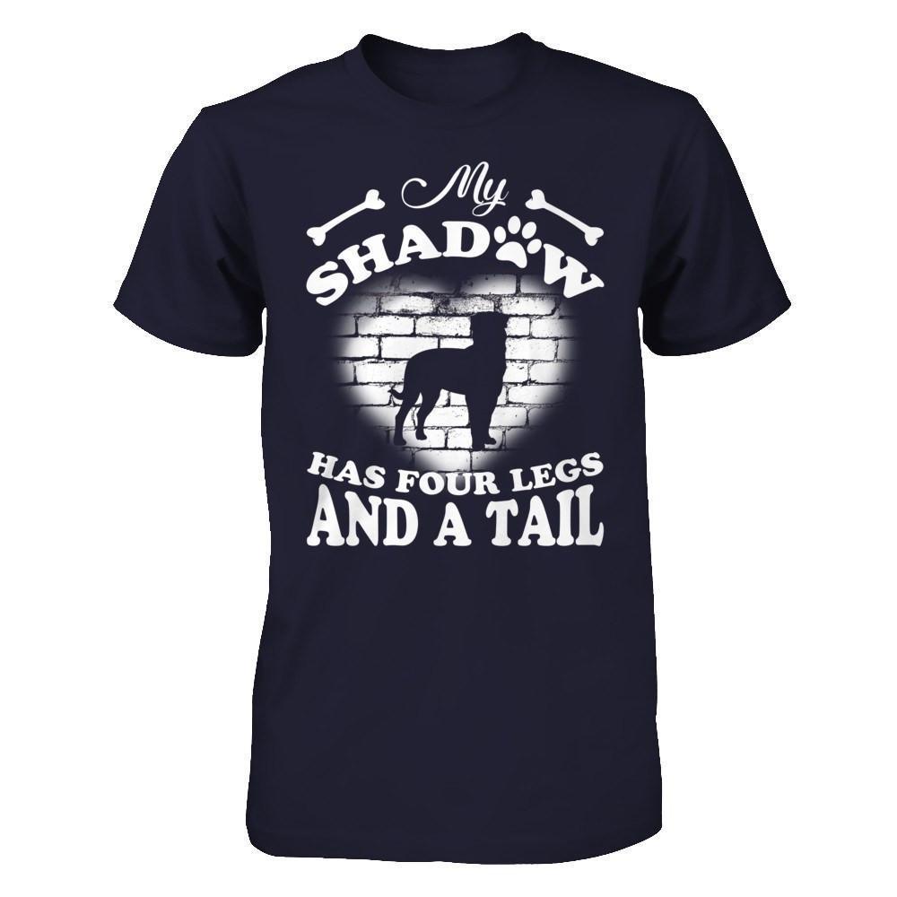 My Shadow Has Four Legs And A Tail Dog Lovers-T-Shirt & Hoodie-Premium T-Shirt-Midnight Navy