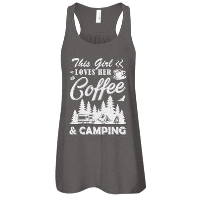 This Girl Loves Her Coffee And Camping-T-Shirt & Tank Top-
