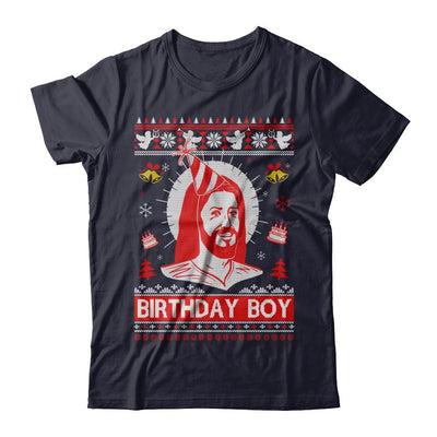 Jesus Birthday Boy Ugly Christmas Sweater-T-Shirt & Sweatshirt-Premium T-Shirt-Midnight Navy
