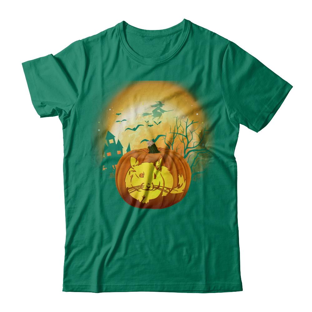 Pumpkin Chinchilla Halloween Human Costume-T-Shirt & Hoodie-Classic T-Shirt-Kelly Green