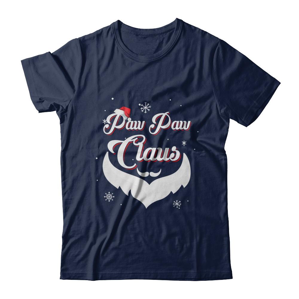 Santa Beard Matching Christmas Pajamas Paw Paw Claus-T-Shirt & Sweatshirt-Classic T-Shirt-Navy