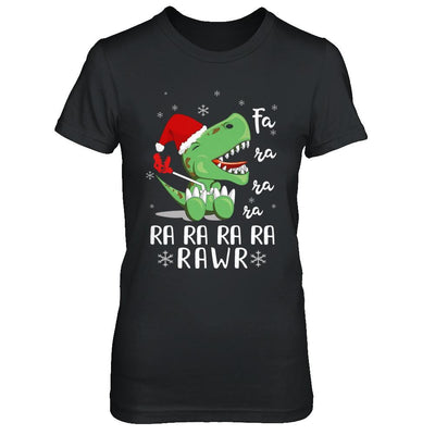 Funny Fa La La Fa Ra Rawr T-Rex Dinosaur Christmas-T-Shirt & Hoodie-Women's T-Shirt-Black