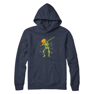 Funny Dabbing Skeleton Pumpkin Halloween Dab-T-Shirt & Hoodie-Pullover Hoodie-Navy