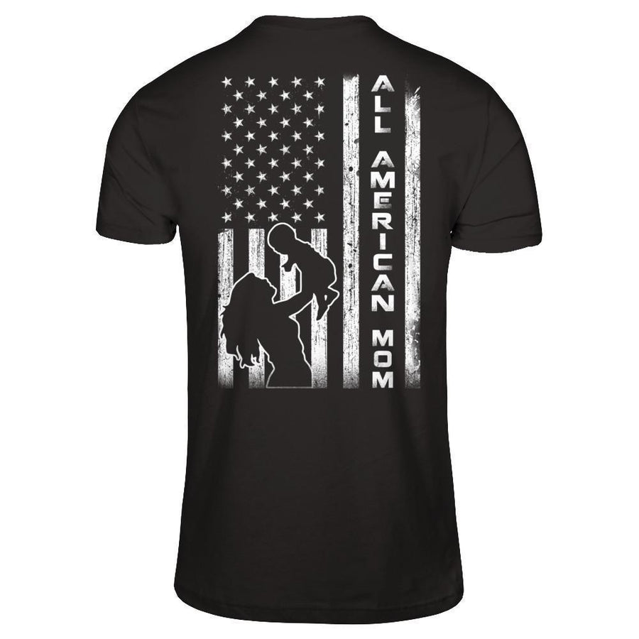 All American Mom Flag-T-Shirt & Hoodie-Premium T-Shirt-Black