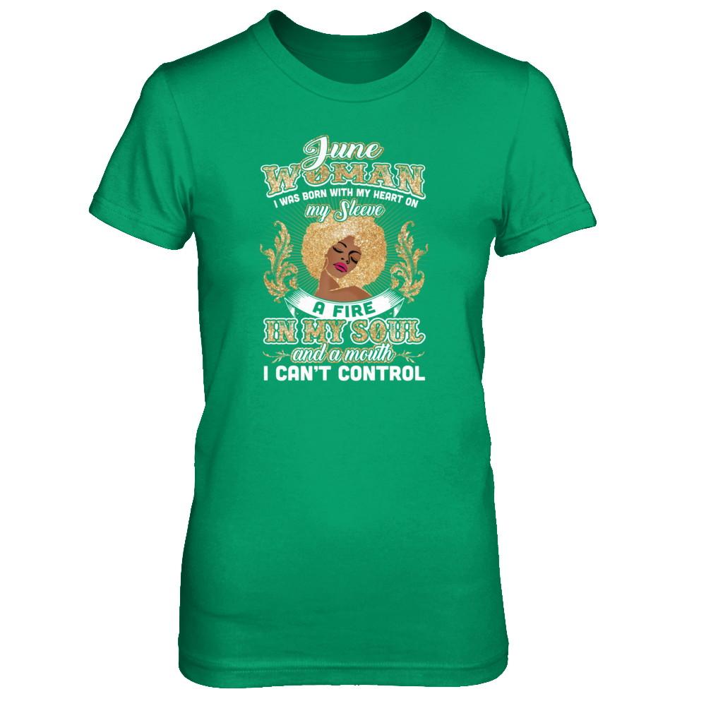 I'm A June Woman Funny Birthday-T-Shirt & Tank Top-Women's T-Shirt-Irish Green