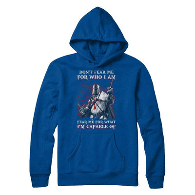 Knight Templar Don't Fear Me for Who I Am Warrior-T-Shirt & Hoodie-Pullover Hoodie-Deep Royal