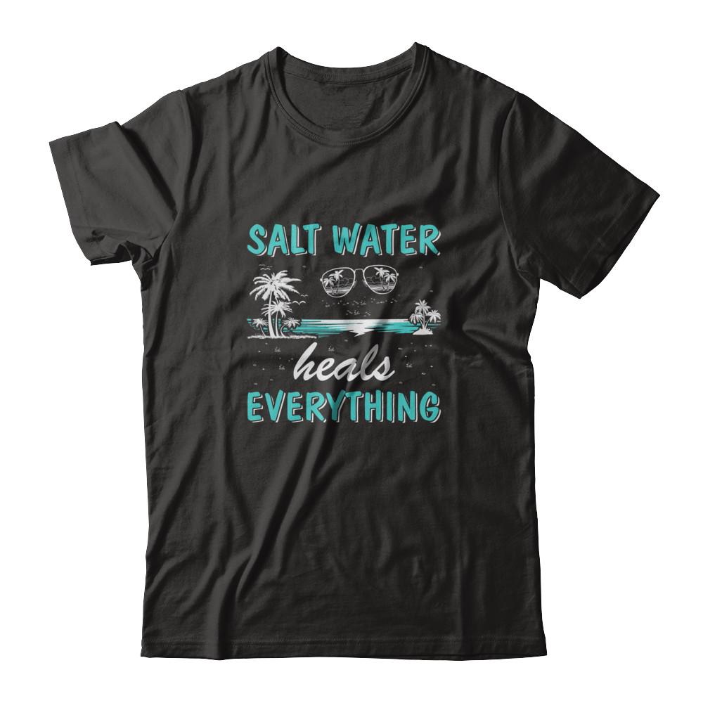 Saltwater Heals Everything-T-Shirt & Tank Top-Premium T-Shirt-Black