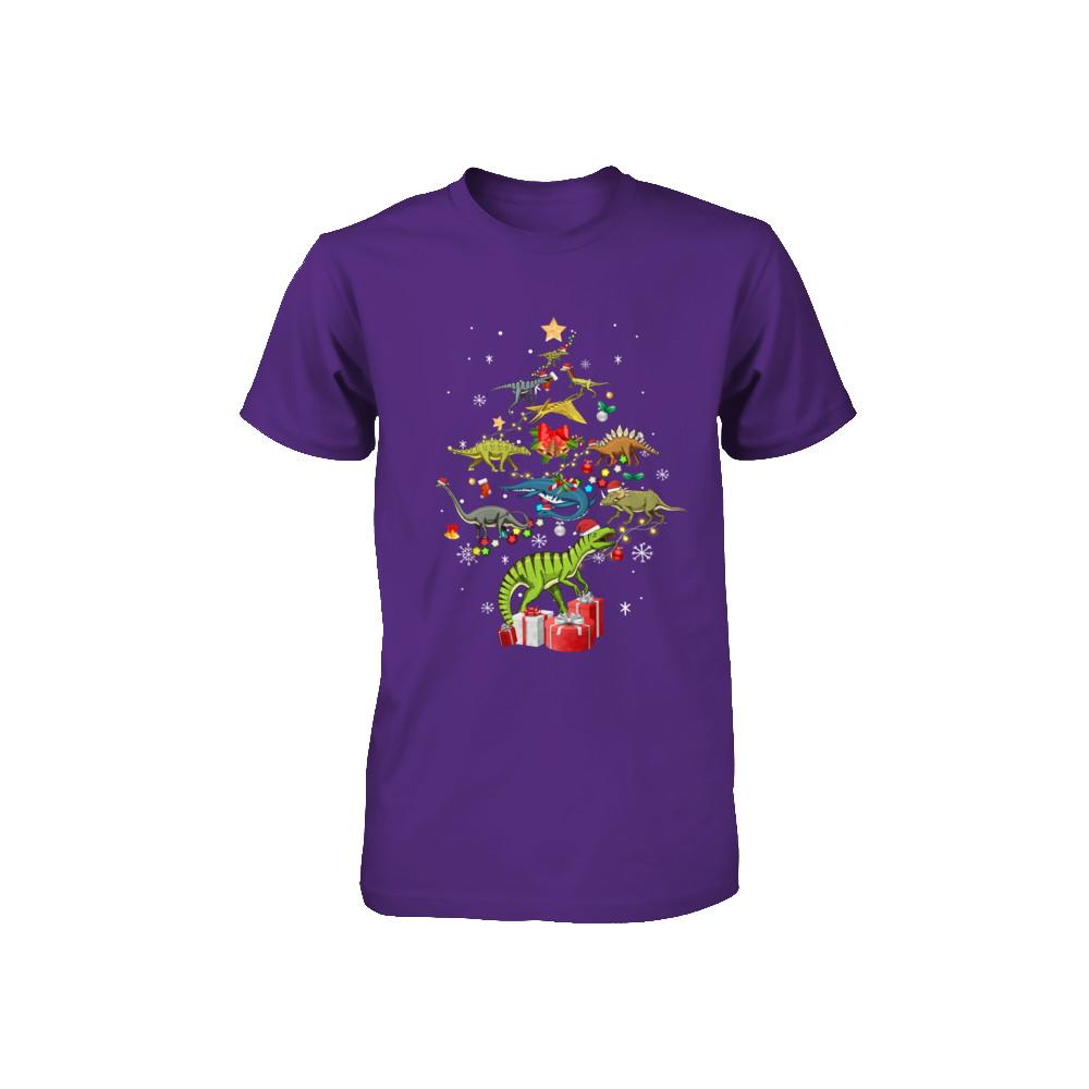 Tree Rex Funny Dinosaur Christmas Tree Kids Gift Youth-Youth Shirt-