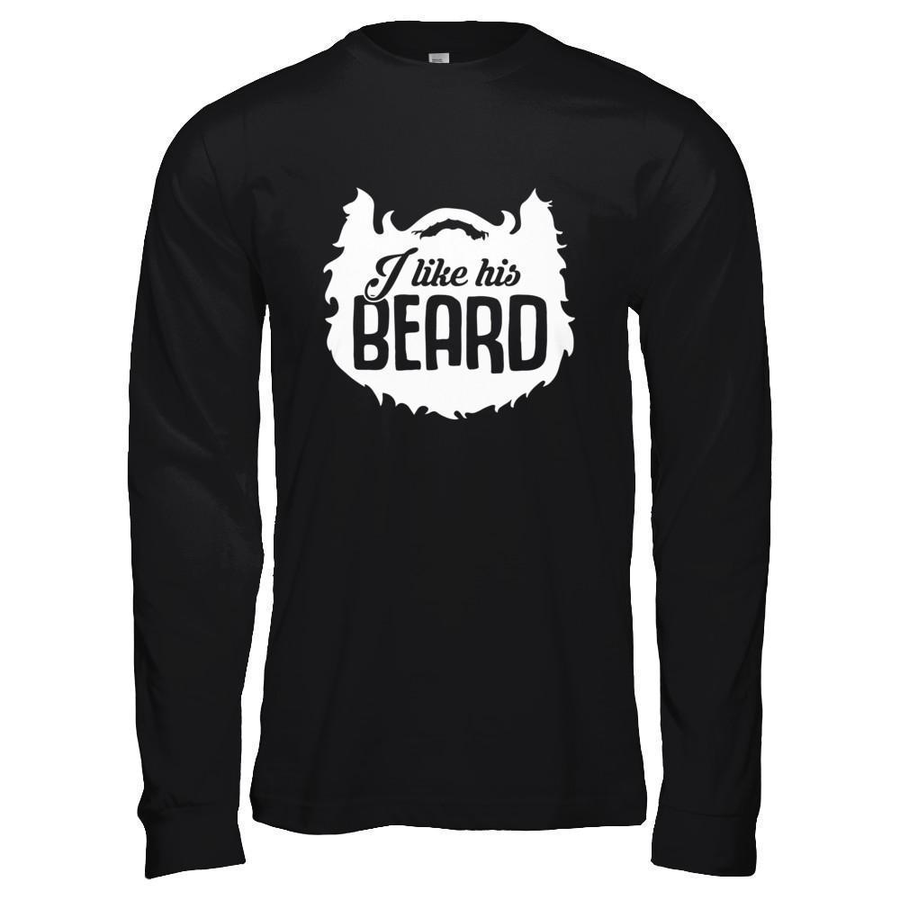 I Like His Beard I Like Her Butt Couple-T-Shirt & Hoodie-Long Sleeve T-Shirt-Black