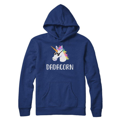 Unicorn Dad And Baby Dadacorn Daddy Fathers Day Gift-T-Shirt & Hoodie-Pullover Hoodie-Deep Royal
