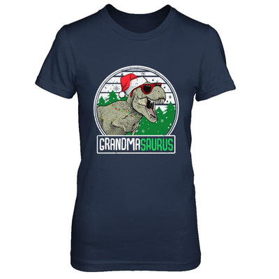 Grandmasaurus Grandma Dinosaur T-Rex Family Christmas-T-Shirt & Sweatshirt-Women's T-Shirt-Navy