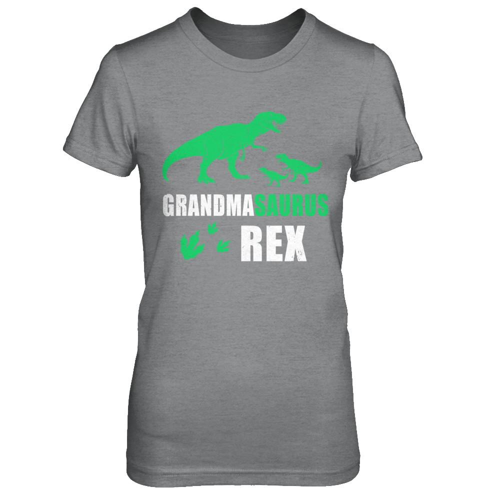 Grandmasaurus Grandma Saurus Dinosaur T-Rex Mothers Day-T-Shirt & Hoodie-Women's T-Shirt-Sport Grey