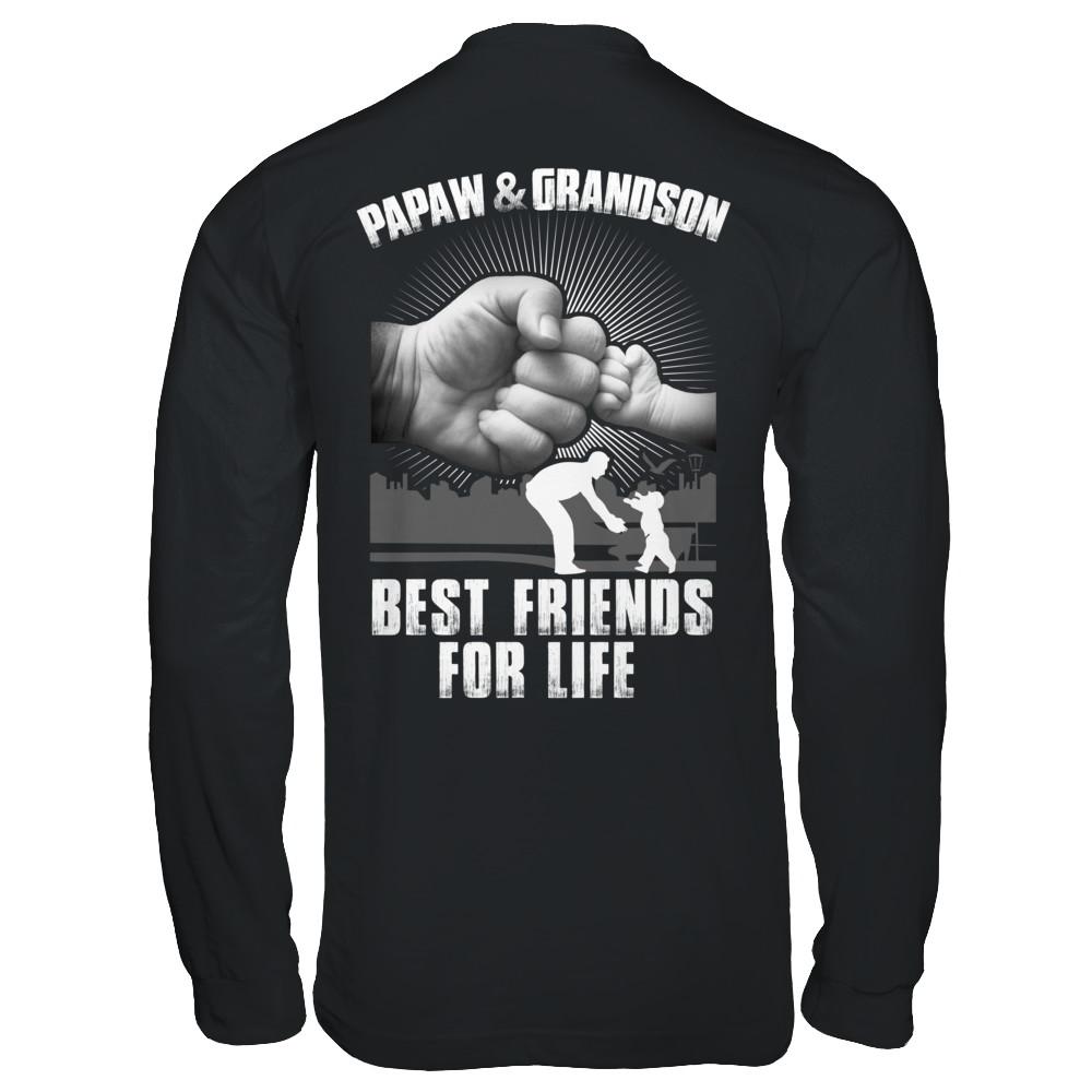 Papaw And Grandson Best Friends For Life-T-Shirt & Hoodie-Long Sleeve T-Shirt-Black