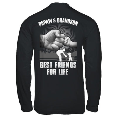 Papaw And Grandson Best Friends For Life-T-Shirt & Hoodie-Long Sleeve T-Shirt-Black