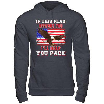 If This Flag Offends You I'll Help You Pack-T-Shirt & Hoodie-Pullover Hoodie-Dark Heather