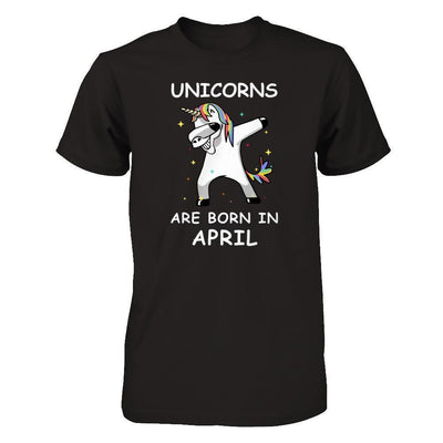 Unicorns Are Born In April Cute Dabbing-T-Shirt & Tank Top-Premium T-Shirt-Black
