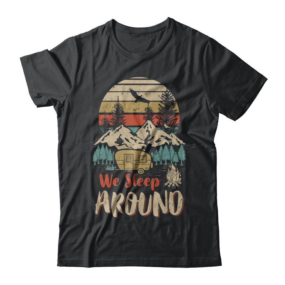 Vintage We Sleep Around Funny Husband Wife Camping