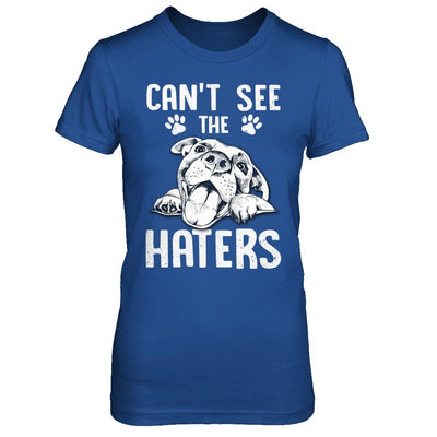 Pitties Dog Can't See The Haters-T-Shirt & Hoodie-Women's T-Shirt-Royal