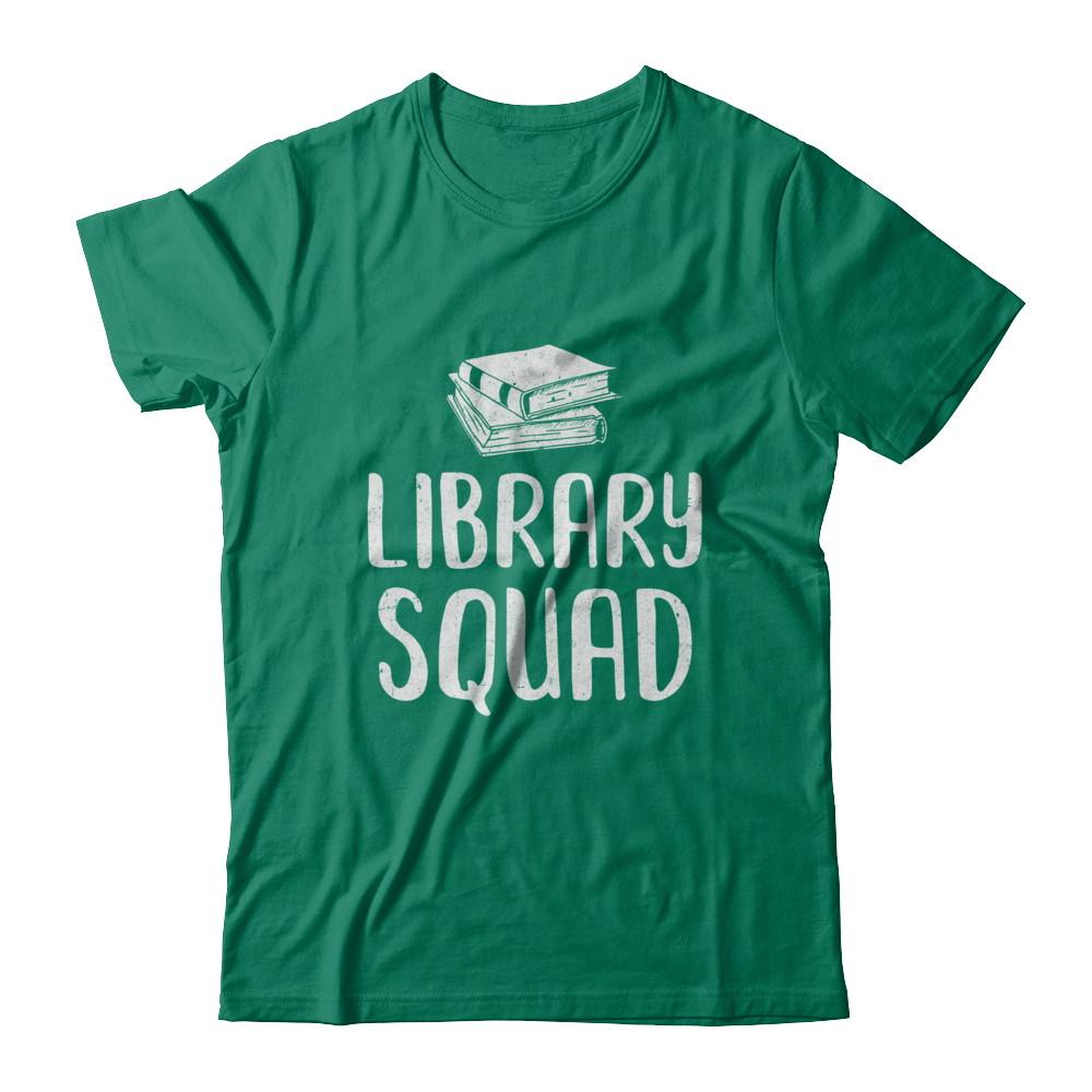 Library Squad Teacher Student Read Book Librarian-T-Shirt & Hoodie-Classic T-Shirt-Kelly Green