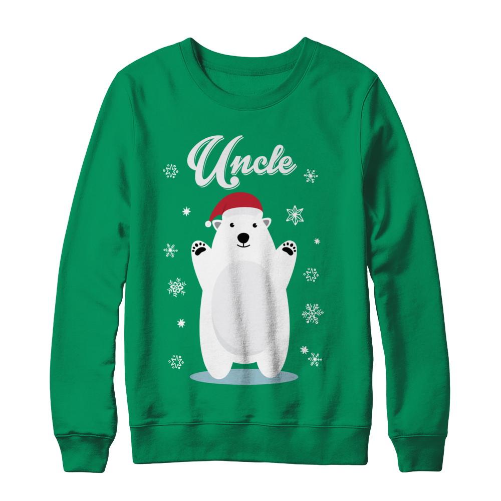 Uncle Bear Christmas Santa Pajamas-T-Shirt & Sweatshirt-Crewneck Sweatshirt-Irish Green