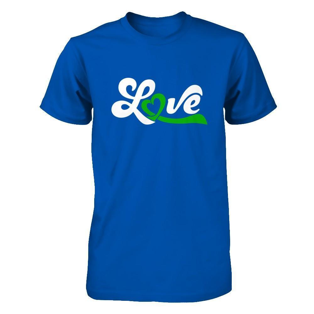 Love Green Awareness Ribbon-T-Shirt & Hoodie-Premium T-Shirt-Royal