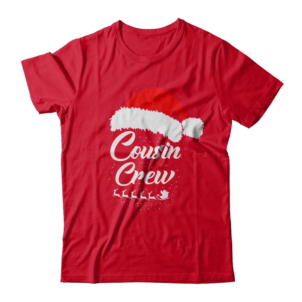 Cousin Crew Matching Family Funny Christmas-T-Shirt & Hoodie-Premium T-Shirt-Red
