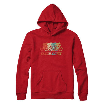 Vintage Cycologist Bicycle Funny Cycling-T-Shirt & Hoodie-Pullover Hoodie-Red