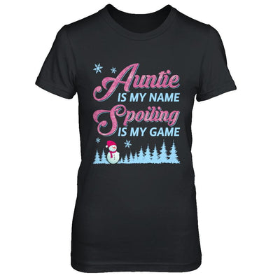 Auntie Is My Name Spoiling Is My Game-T-Shirt & Hoodie-Women's T-Shirt-Black