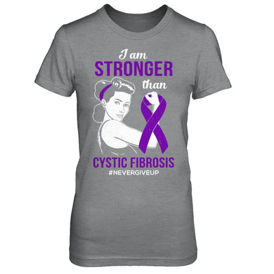 I Am Stronger Than Cystic Fibrosis Awareness Support-T-Shirt & Hoodie-Women's T-Shirt-Sport Grey