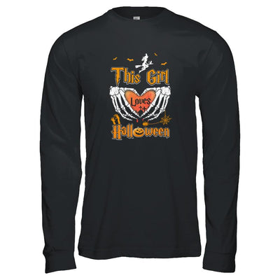 This Girl Loves Halloween-T-Shirt & Tank Top-Long Sleeve T-Shirt-Black